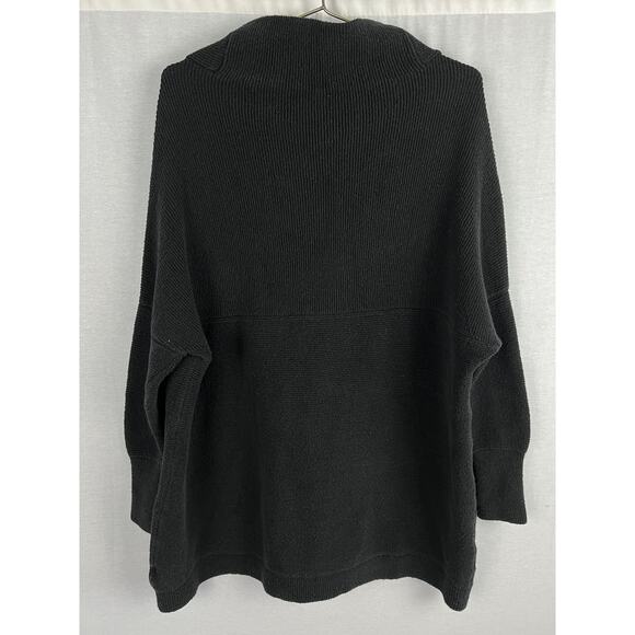 Free People Sweater Ottoman Slouchy Pullover Oversized Chunky Black Minimalist - Picture 5 of 8